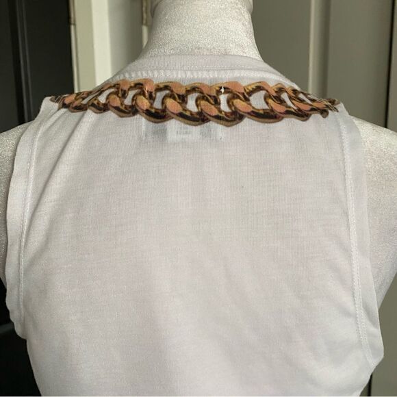 SS/XIII: Fanny Lyckman for Estradeur White Tank with Gold Chain Necklace Size XS - Picture 9 of 10